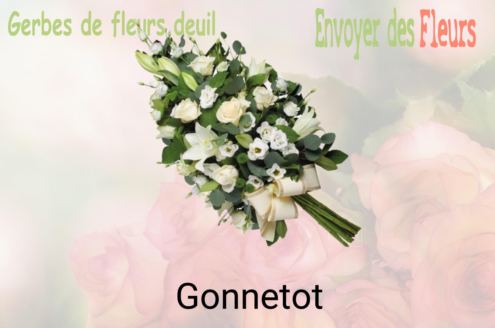 Gerbe de fleurs de deuil livrée à Gonnetot